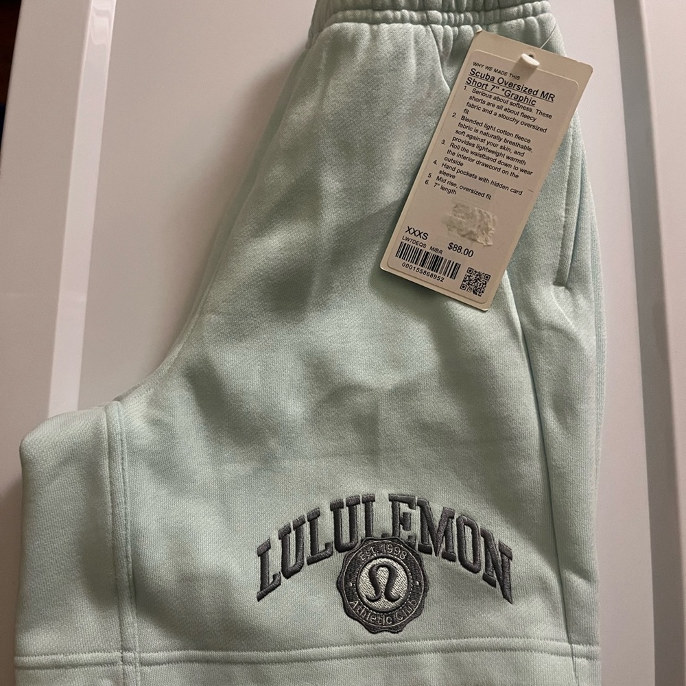 lululemon athletica Mint Green High Waist Shorts